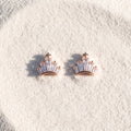 Crown Baguette Studs