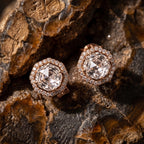Rose Hex Stud Earrings