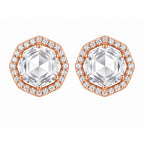 Rose Hex Stud Earrings