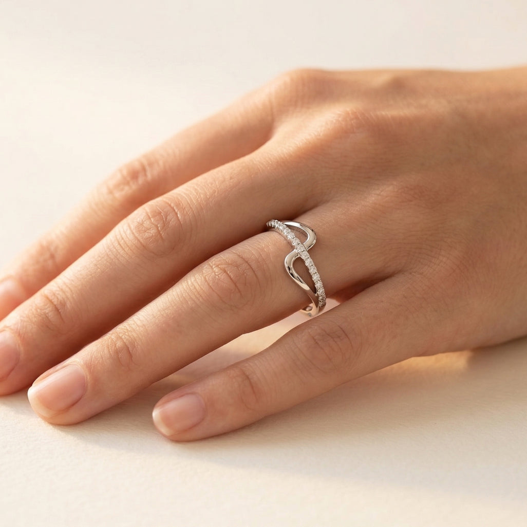 Open Frame Wrap Stone Ring