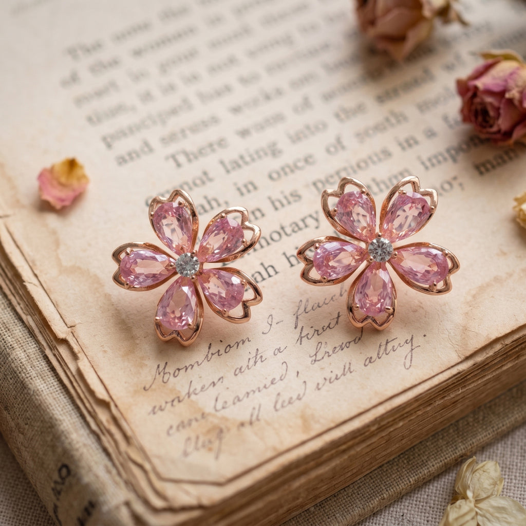 Cherry Bloom Flower Studs