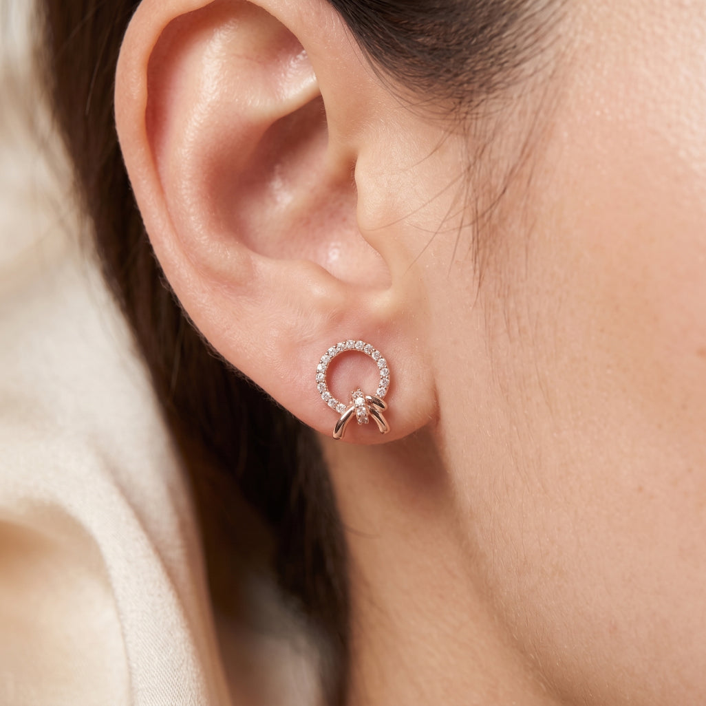 Loop Knot Circle Studs