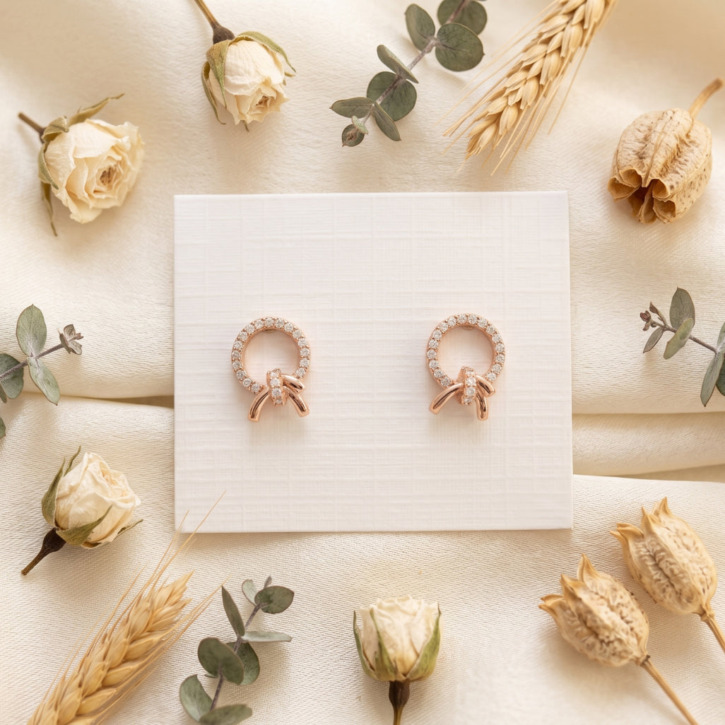 Loop Knot Circle Studs