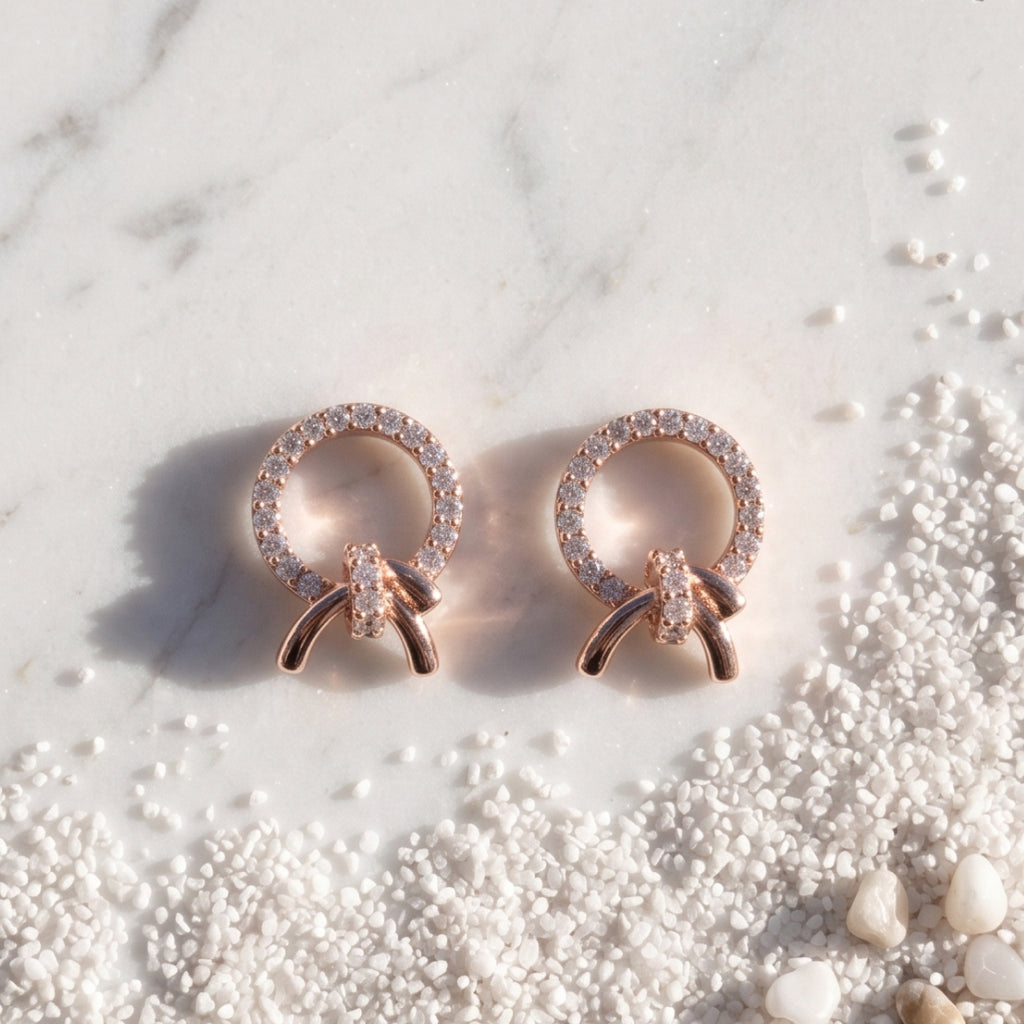 Loop Knot Circle Studs
