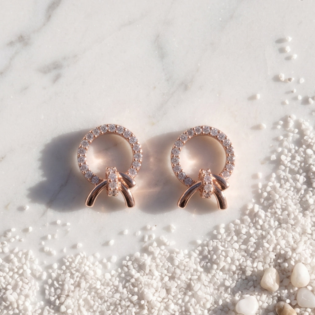 Loop Knot Circle Studs