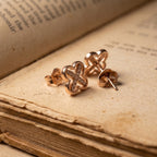 Rose Halo Stud Earrings
