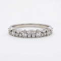 Pointed Oval & Round Mixed Stone Band