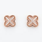 Rose Halo Stud Earrings