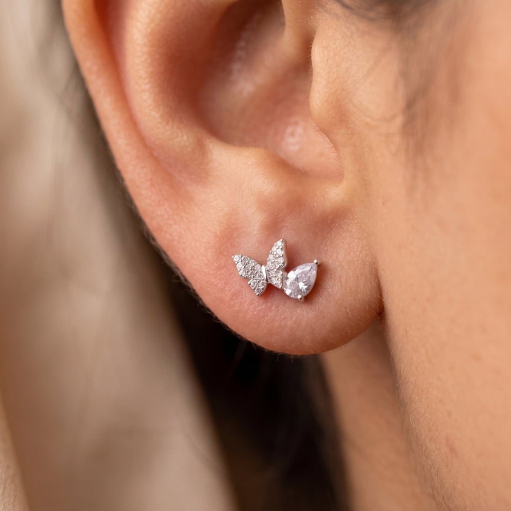Blush Crown Stud Earrings