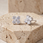 Crystal Clover Stud Earrings