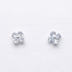 Crystal Clover Stud Earrings