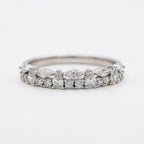 Mixed Stone Shape Band Ring 925 Silver