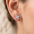 Crystal Clover Stud Earrings