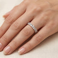 Mixed Stone Shape Band Ring 925 Silver