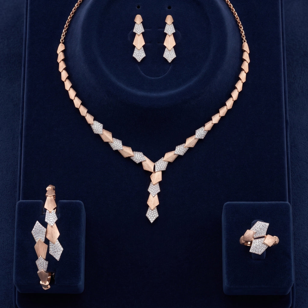 Geometric Kite Link Jewellery Set