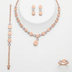 Brushed Oval Disc Jewellery Set