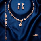 Brushed Oval Disc Jewellery Set