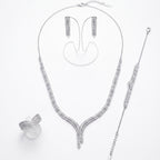 Chevron Spine Moissanite Jewellery Set
