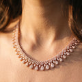 Pave Pear Drop Moissanite Necklace