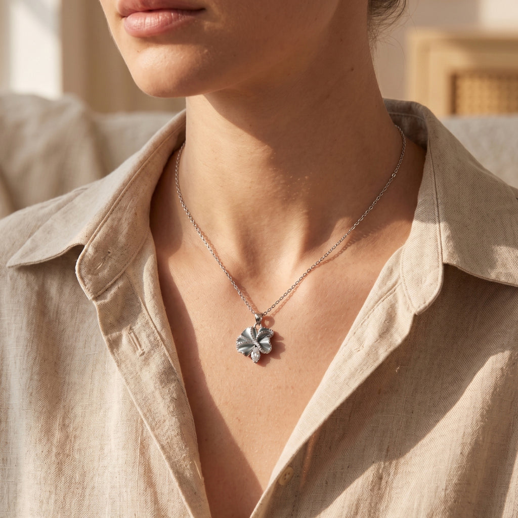 Pearl Leaf Necklace