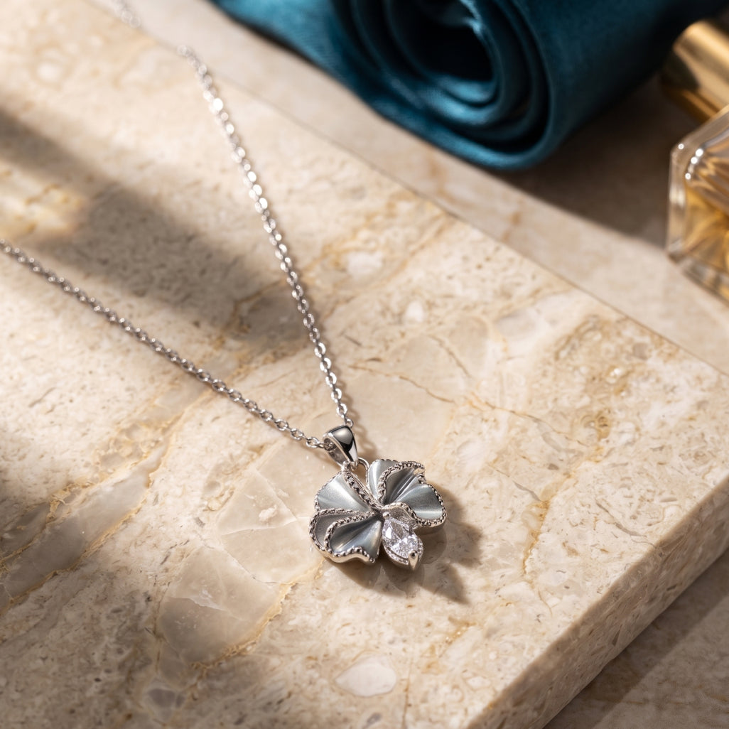 Pearl Leaf Necklace