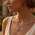 Teal Drop Necklace