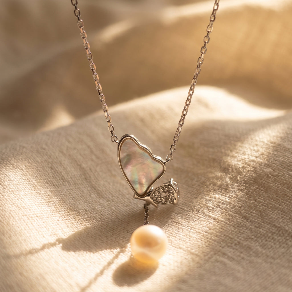Pearl Fan Necklace