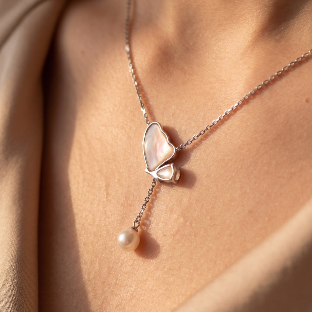 Pearl Fan Necklace