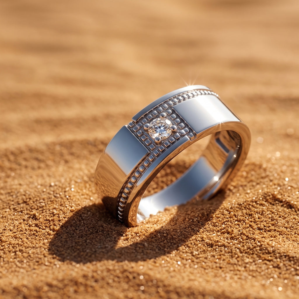 Milgrain Solitaire Band Ring