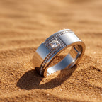 Milgrain Solitaire Band Ring