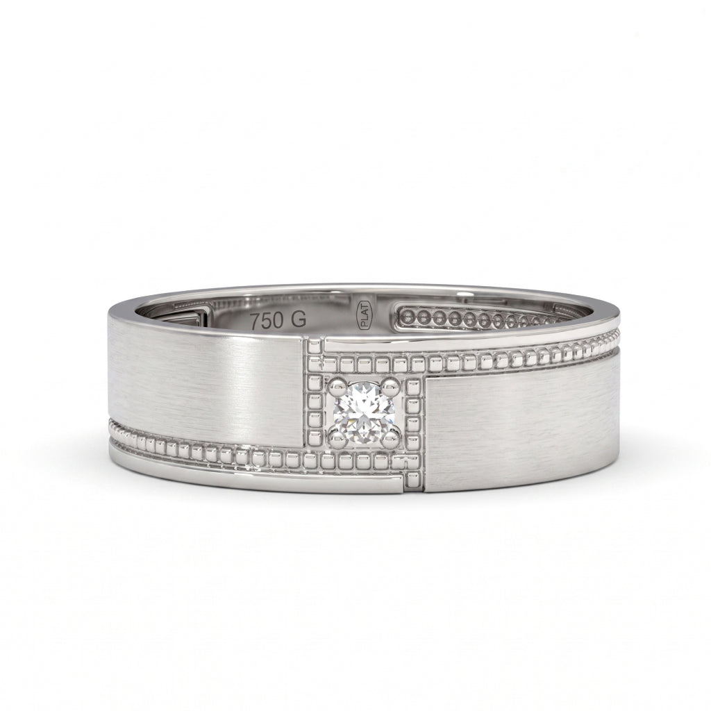 Milgrain Solitaire Band Ring