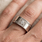 Milgrain Solitaire Band Ring