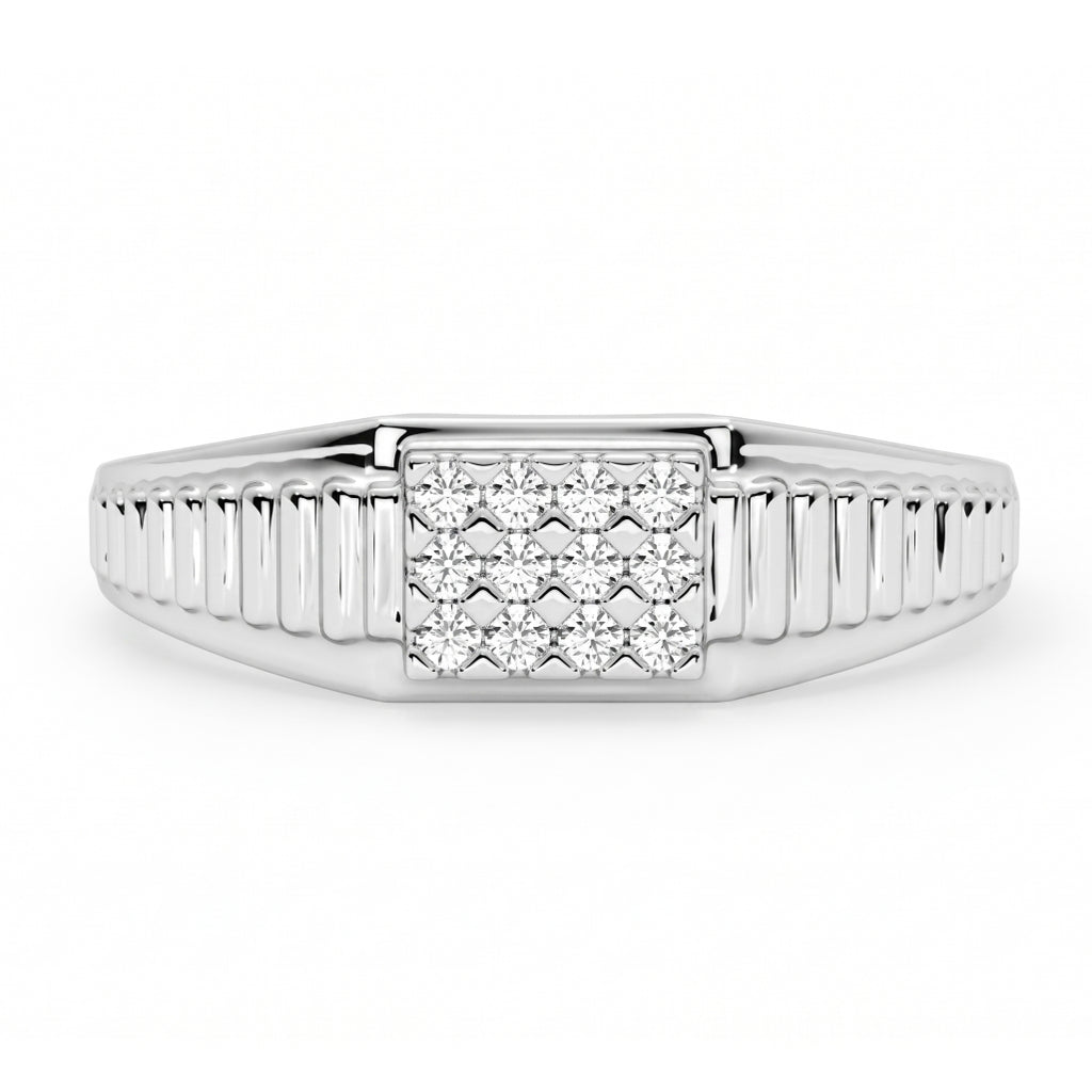 Grid Signet Ring