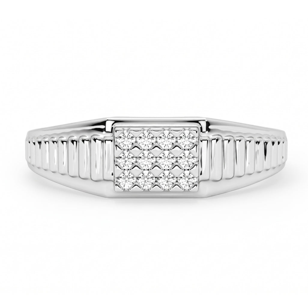 Grid Signet Ring