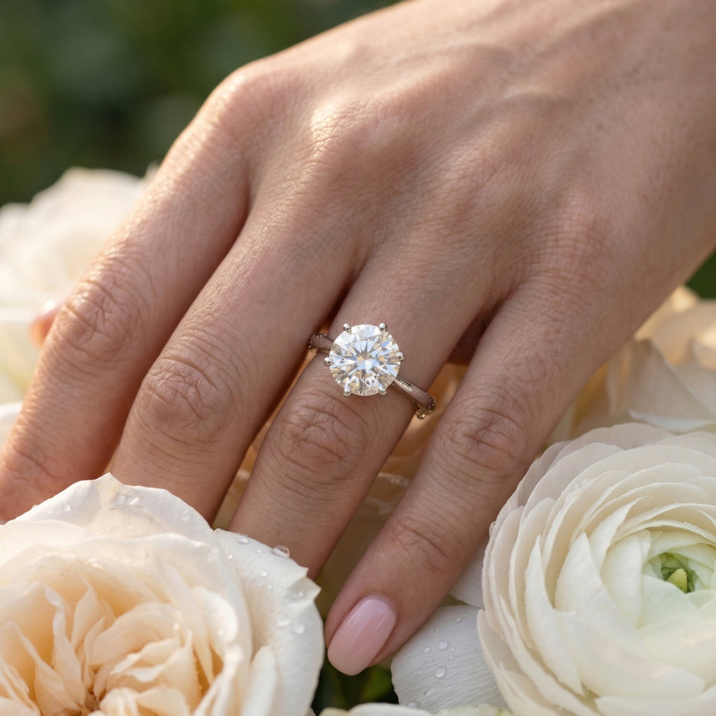 Ishani Brilliant Solitaire Ring in 925 Silver