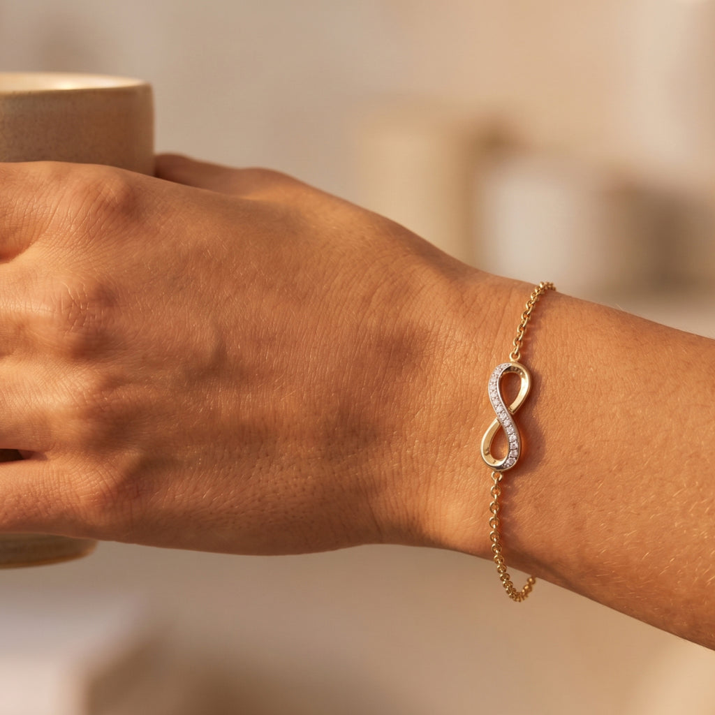 Gold Infinity Charm Bracelet