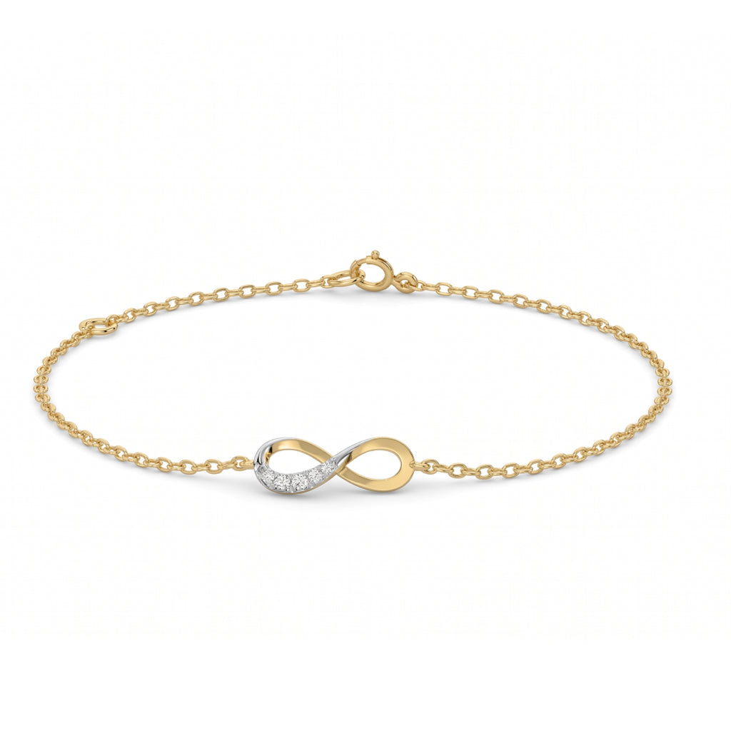 Gold Infinity Charm Bracelet
