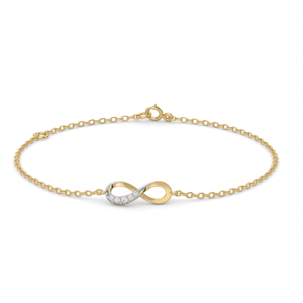 Gold Infinity Charm Bracelet