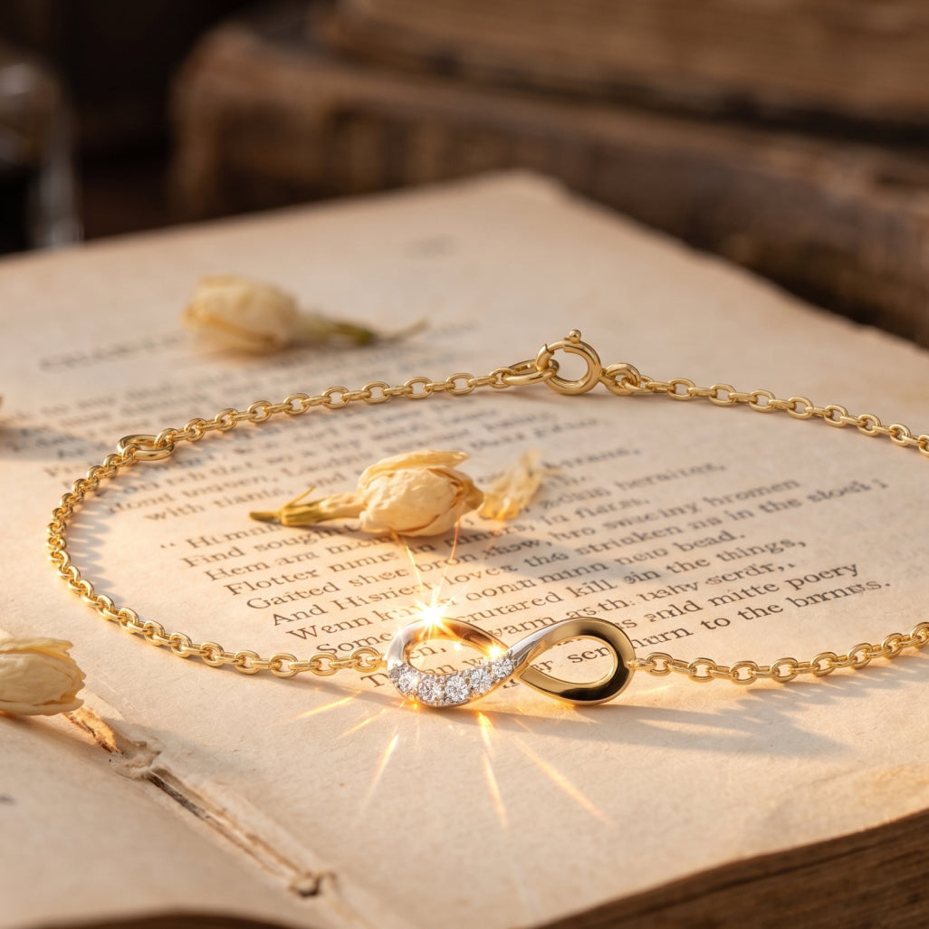 Gold Infinity Charm Bracelet