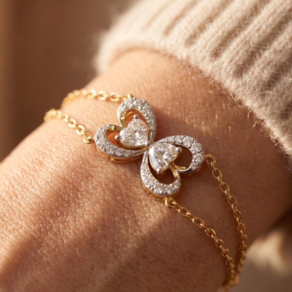 Gold Infinity Bow Bracelet