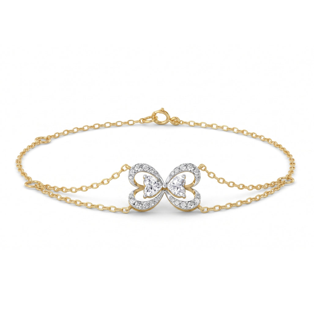 Gold Infinity Bow Bracelet
