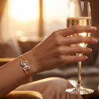 Gold Infinity Bow Bracelet