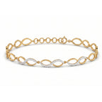Gold Wave Link Bracelet