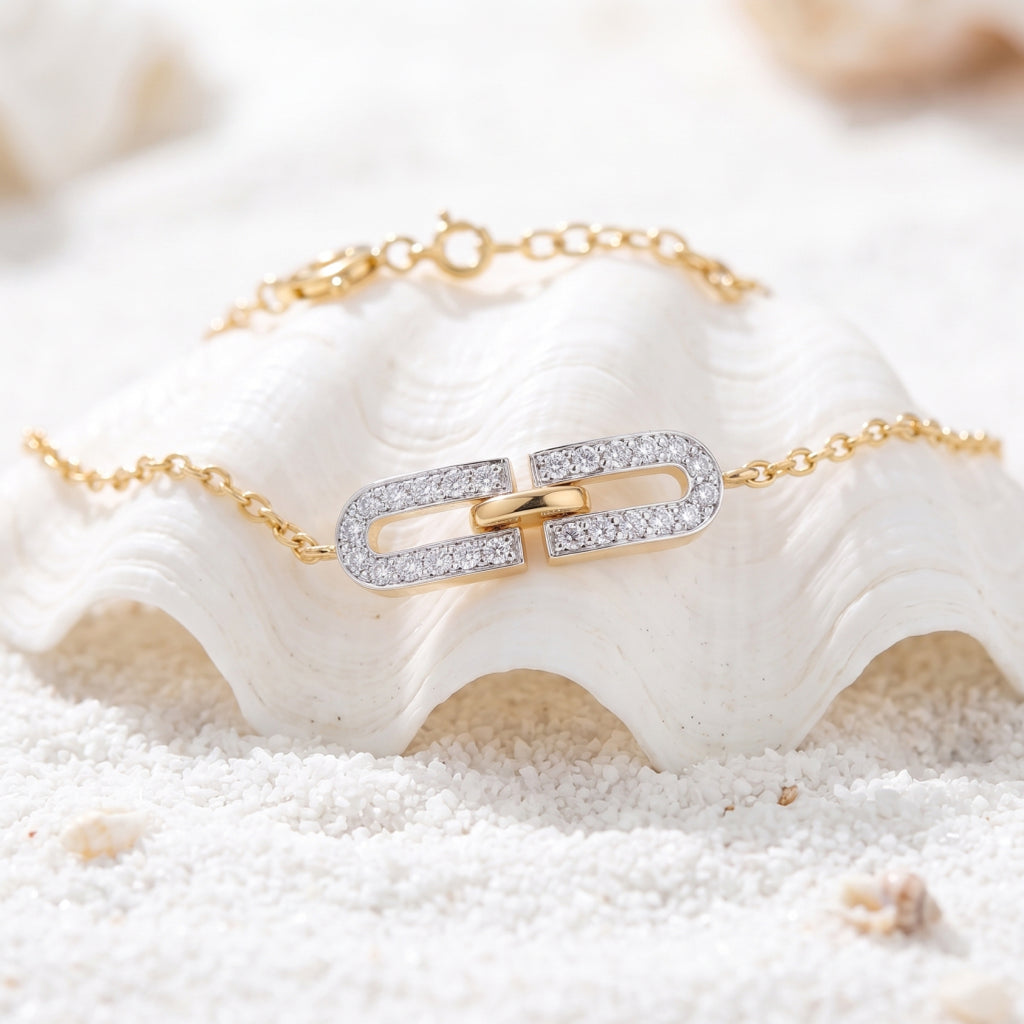 Gold Double Link Bracelet
