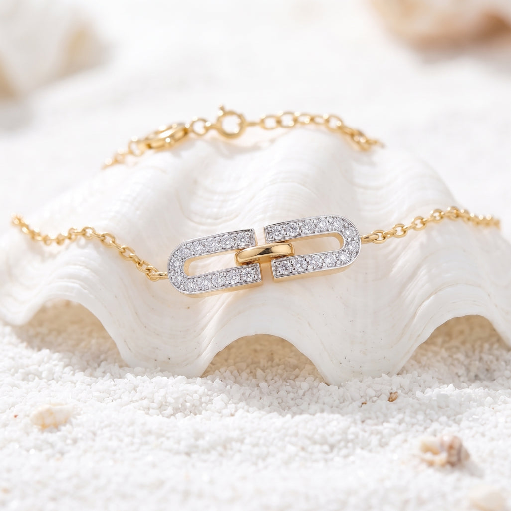 Gold Double Link Bracelet