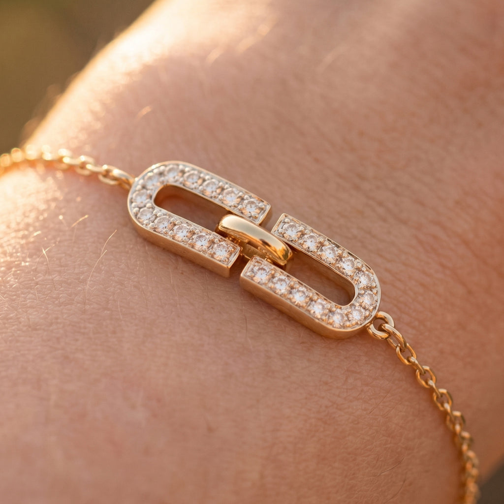 Gold Double Link Bracelet