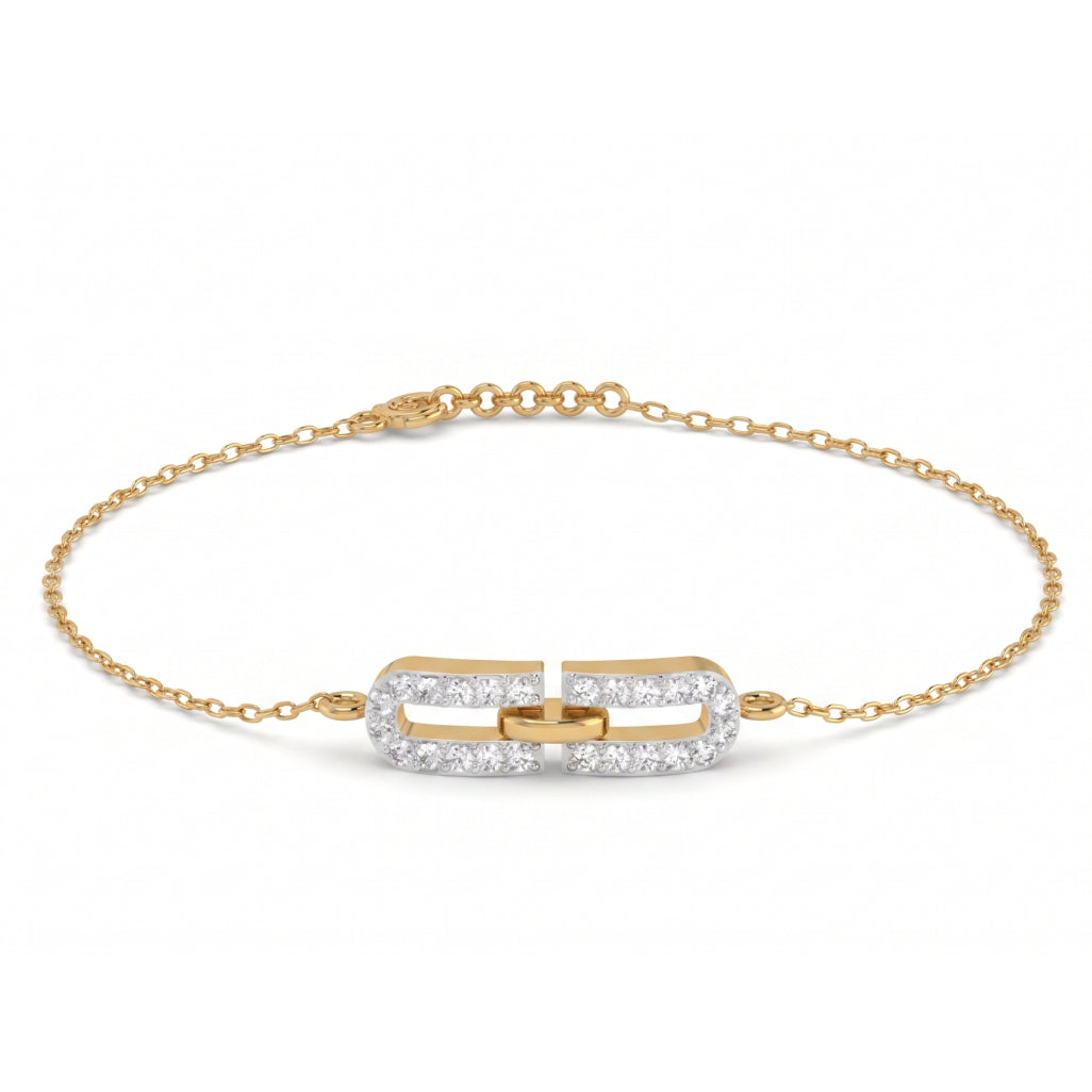 Gold Double Link Bracelet