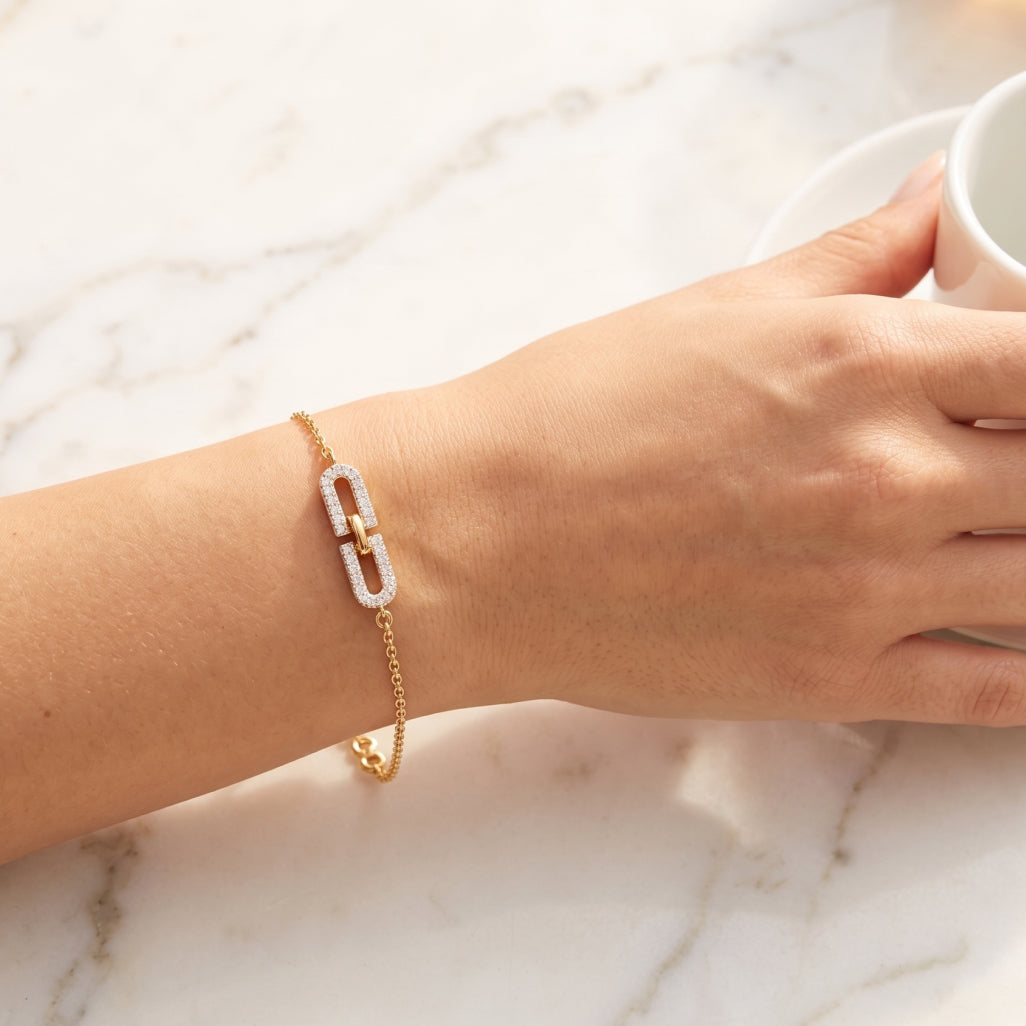 Gold Double Link Bracelet