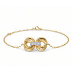 Gold Linked Knot Bracelet