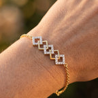 Gold Diamond Frame Bracelet
